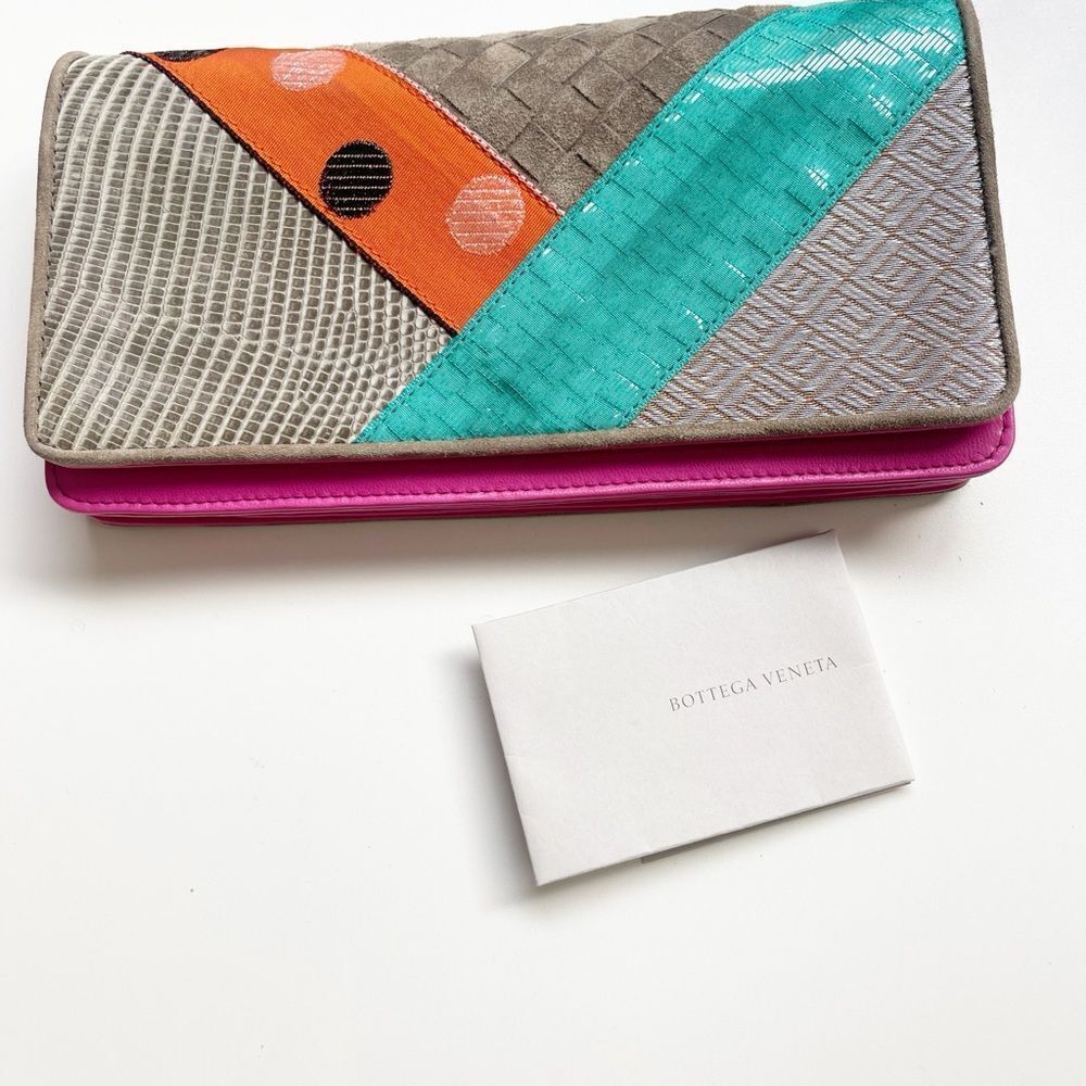 Bottega Veneta Multicolor patchwork Clutch wallet 2004
